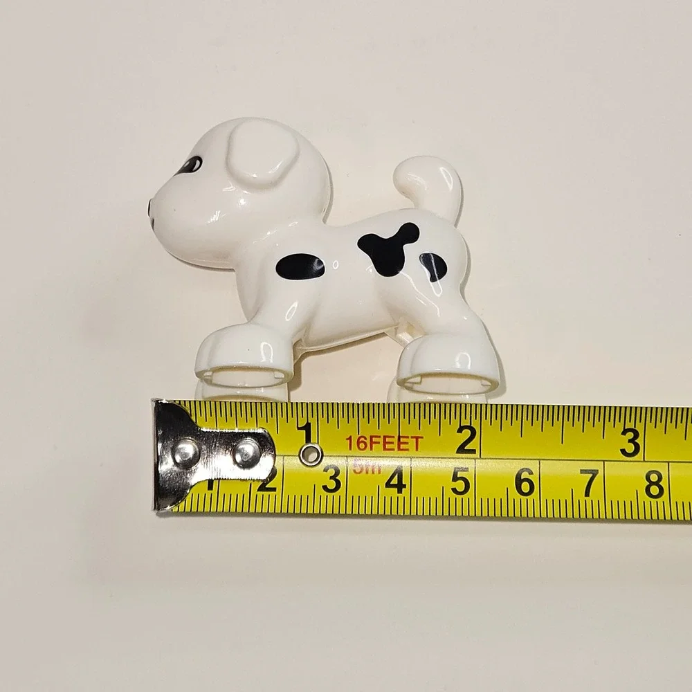 LEGO Duplo Dalmatian Puppy Figure Toddler OS White Black Spotted Dog Animal